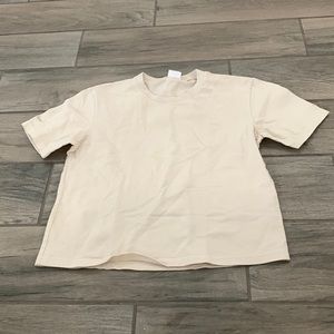 Myah tan short sleeve shirt